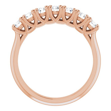 14K Rose 3/4 CTW Natural Diamond Anniversary Band